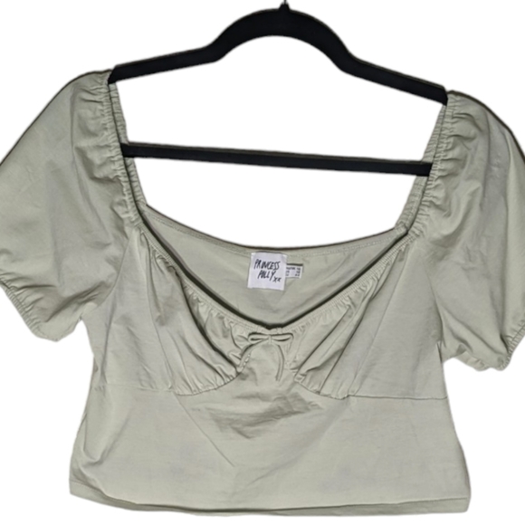 Girly green peasant style top - Picture 1 of 5